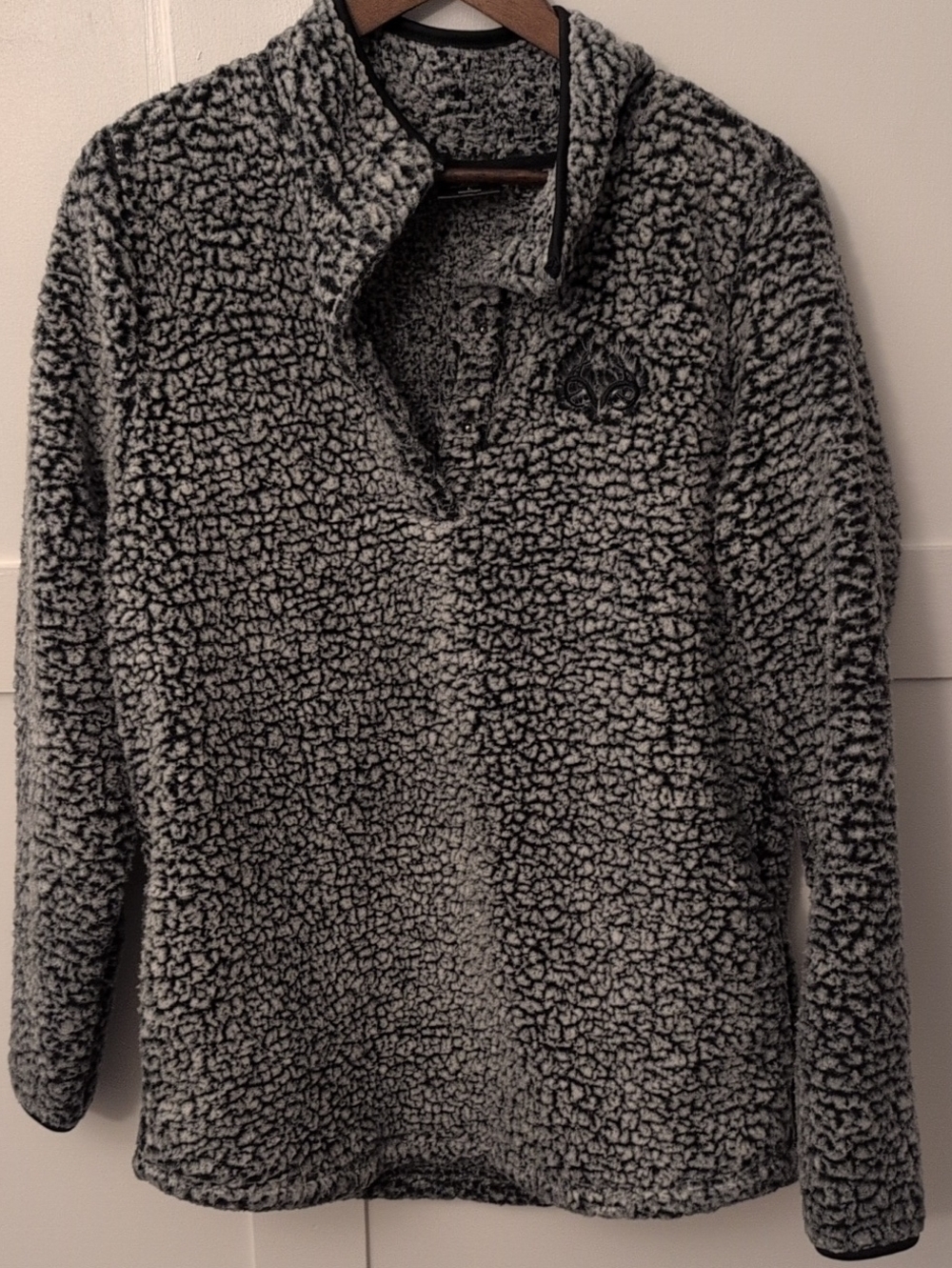 Realtree Gray Sherpa Quarter Zip Pullover